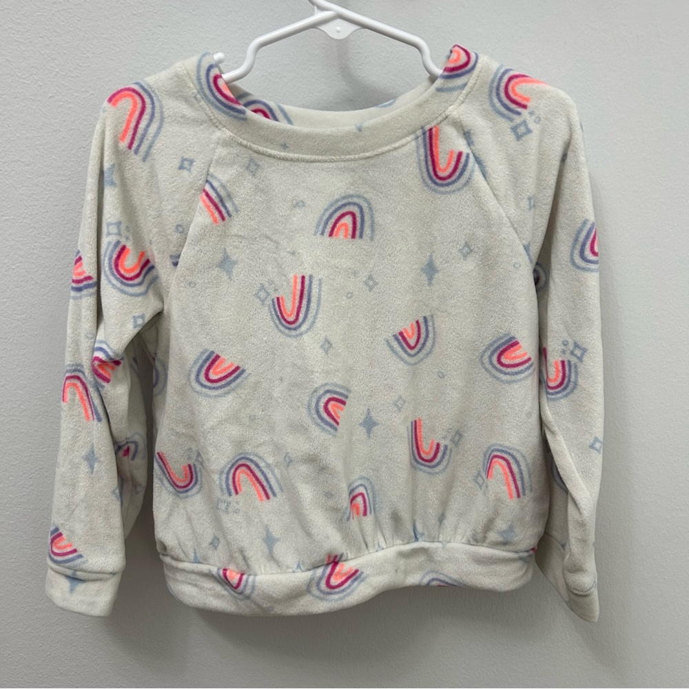 Cat & Jack Cream Rainbow Sweatshirt - 4T